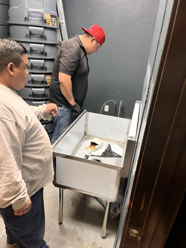 Commercial plumbing and sink installation in West Englewood